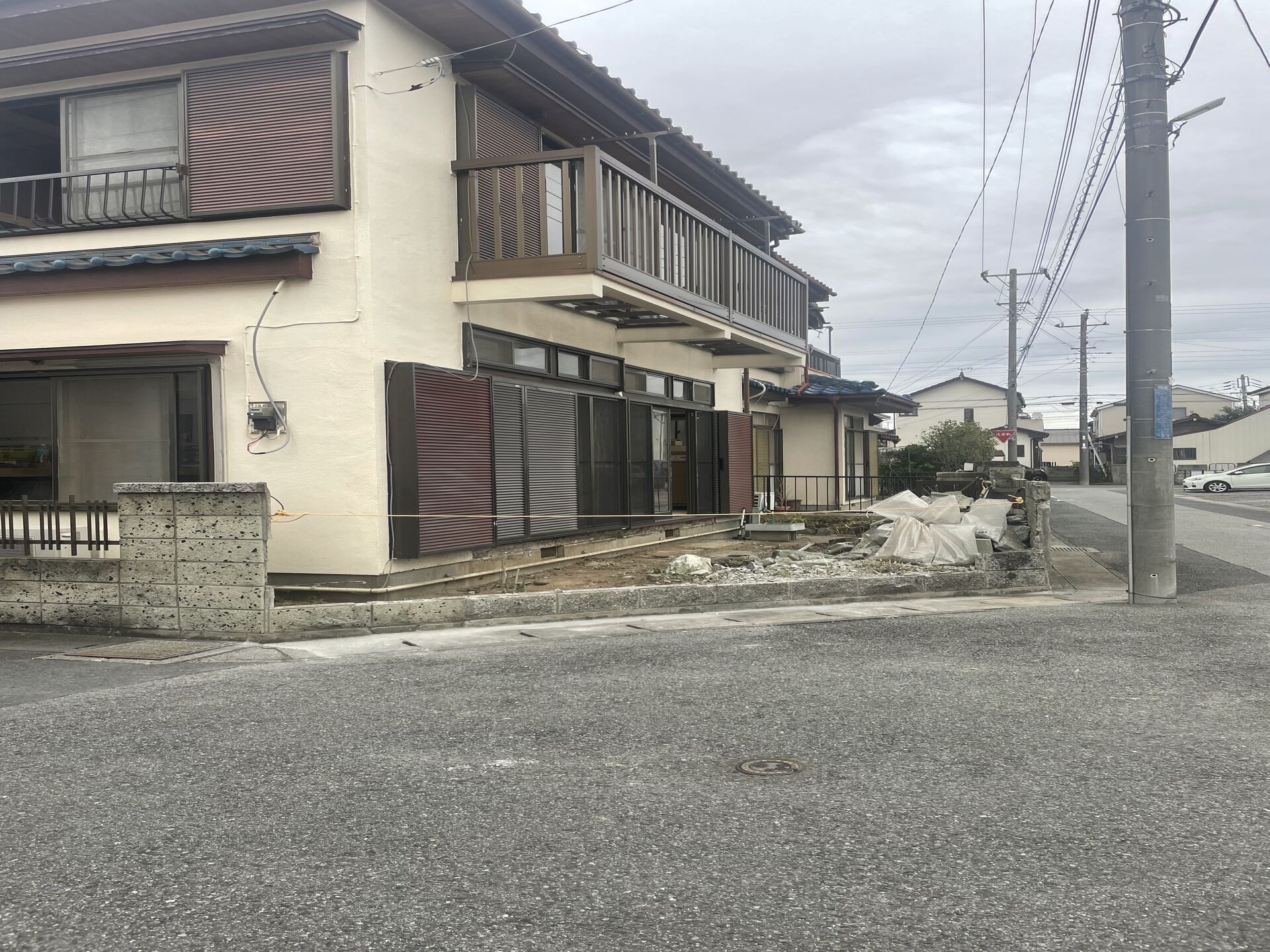 【作業風景】ブロック塀解体